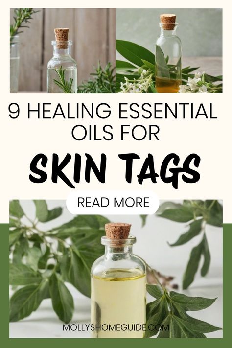 Discover the power of essential oils for skin tags with our DIY roller blend recipe. Whether you prefer Young Living, Doterra, or other brands, Oregano oil, Tea tree oil, Lavender oil, Frankincense essential oil and more can help you get rid of skin tags naturally. Learn about application tips and effective essential oil recipes to remove skin tags without harsh chemicals. Say goodbye to skin tags and embrace a natural remedy that works! Natural Remedies For Skin Tags, Essential Oils To Remove Skin Tags, Removing Skin Tags Naturally, Essential Oil Recipes For Diabetics, Essential Oil For Healing, Essential Oils For Shingles Doterra, Essential Oils For Skin Tags, Getting Rid Of Skin Tags, Oils For Skin Tags