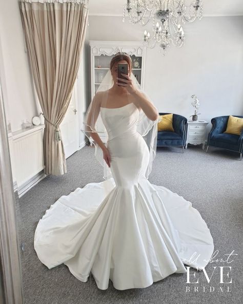 Seraphine Elysee, Seraphine Wedding Dress, Elysee Seraphine Wedding Dress, Mikado Wedding Dress Fit And Flare, Mikado Mermaid Wedding Dress, Elysee Wedding Dress, Beach Wedding Setup, Bridal Vibes, Mikado Gown