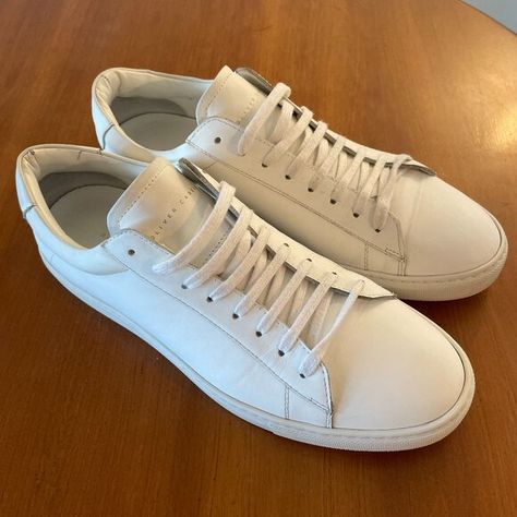 Oliver Cabell | Low 1 - White - Men's Shoe US 10 UK 43 Oliver Cabell Low 1, Italian Textiles, White Leather Sneakers, Men's Shoe, Mens Shoes Sneakers, Full Grain Leather, Leather Sneakers, White Leather, Calf Skin