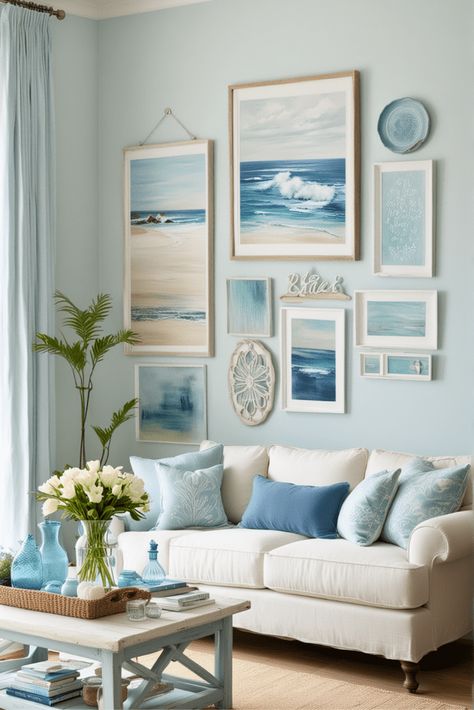 30 Coastal Chic Living Room – The Crafty Hacks Flower Arrangements Ideas, Coastal Chic Living Room, Distressed Wood Furniture, Accent Ceiling, Pattern Interior, Modern Coastal Decor, Beach House Interior Design, Fall Flower Arrangements, Dorm Living