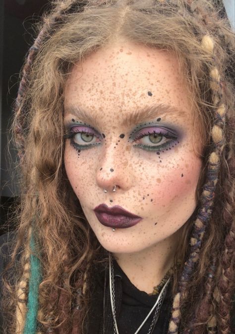 Psychic Makeup, Witchcore Makeup, Goblincore Makeup, Fairycore Makeup, Dark Fairy Makeup, Bohemian Makeup, Witchy Makeup, Hippie Makeup, Summer Date Night Outfit