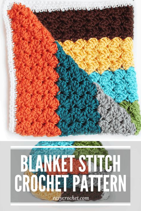 Learn how to crochet the easy blanket stitch with this free crochet stitch tutorial that is perfect for blankets, and many other crochet projects! Blanket Stitch Crochet, Baby Blanket Crochet Pattern Easy, Blanket Stitches, Crochet Blanket Stitch Pattern, Easy Crochet Baby Blanket, Crochet Shell Stitch, Crochet Cowl Pattern, Crochet Stitches For Blankets, Easy Crochet Blanket