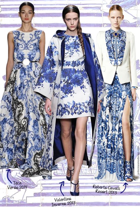 azulejos | the senses of portugal Portuguese Textiles, Porcelain Fashion, Porcelain Print, Elegante Y Chic, Delft Blue, The Senses, Blue China, Carolina Herrera, White Fashion