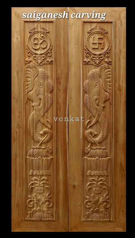 Double Door Entrance Design, Main Double Door Design Wood, Main Double Door Design, Wooden Carving Design, Double Door Design Wood, Door Entrance Design, Main Double Door, Wooden Double Front Doors, Teak Doors