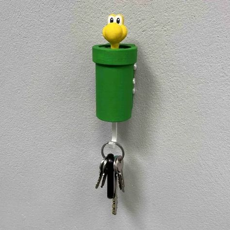 KOOPA KEYHANGER AND KEYCHAIN PIPE SUPER MARIO | 3D models download | Creality Cloud Super Mario 3d, 3d Printing Diy, 3d Printer Projects, 3d Printed Objects, Print 3d, Home Tools, Print Models, Super Mario Bros, Mario Bros