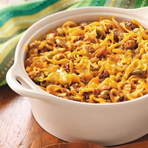 Kodiak Casserole- my mother in law made this, and we have repeated it....it is actually really good:) Marzetti Casserole, Favorite Casseroles, Deer Meat Recipes, Deer Meat, Taste Of Home Recipes, Hot Dish, Potluck Dishes, Game Recipes, Beef And Noodles