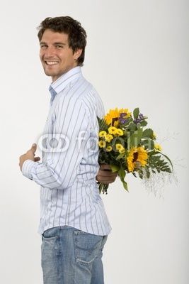 man with flowers Guy Holding Bouquet, Holding Flowers Behind Back, Man Holding Bouquet, Man Holding Flowers, Man With Flowers, Holding Bouquet, Close Up Portraits, Holding Flowers, Reverse Image Search