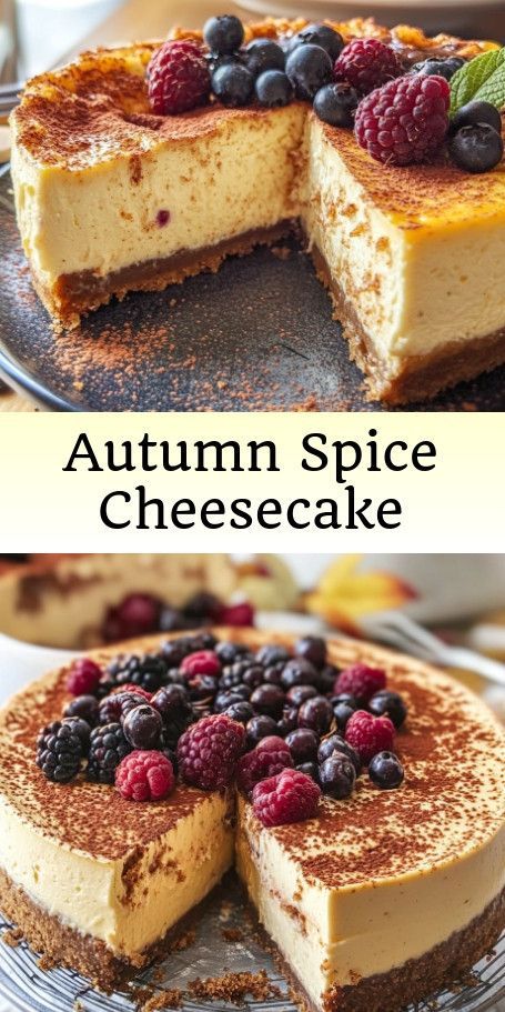 "Autumn Bliss: Creamy Italian Ricotta Cheesecake Recipe" Indulge in the warmth and coziness of fall with a slice of creamy Italian Ricotta Cheesecake. This delightful dessert is infused with hints of cinnamon and nutmeg, making it the perfect treat for September gatherings. #ItalianCheesecake #RicottaCheesecake #FallDessert #AutumnRecipes #Baking #DessertRecipe #CozyBaking #ComfortFood #DeliciousAutumn Ricotta Cheesecake Recipes, Spiced Cheesecake, Italian Ricotta Cheesecake, Italian Cheesecake, Spice Cheesecake, Ricotta Cheesecake, Orange And Gold, Fall Spices, Orange Spice