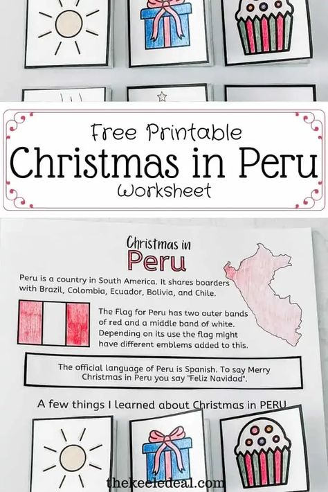 Christmas in Peru is one of the countries we decided to learn about. We have been having so much fun learning about different Christmas traditions and foods around the world. Christmas In Different Countries, Holiday Around The World Crafts, Christmas Crafts Around The World, Peruvian Christmas, Holiday Celebrations Around The World, Christmas Traditions Around The World, Iceland Christmas, Foods Around The World, Country Study