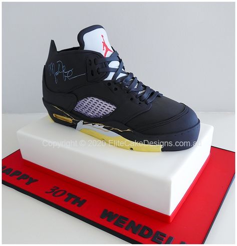 Air Jordan Nike Shoe Novelty Cake | Basketball Theme Birthday Cakes by EliteCakeDesigns Sydney Sneaker Cake Ideas, Jordan Sneaker Cake, Shoe Birthday Cake, Jordan 5 Grape, Cake Basketball, Sneaker Cake, Grape Cake, Amazing Birthday Cakes, Jordan Cake