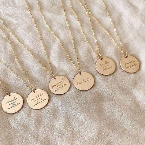 Pause...Sometimes we need a reminder that our present doesn't have to perfect to be beautiful. A reminder that our faith in good, and in ourselves, is greater than fear. #bestill Disc Pendant, Disc Necklace, Copper Metal, Simple Necklace, Gold And Silver, Pitcairn Islands, Guinea Bissau, Mozambique, Custom Engraving