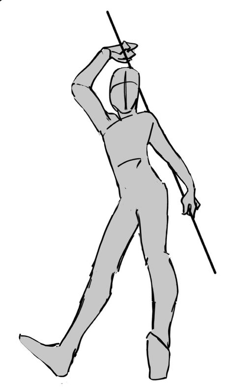 Gunman Pose Reference, Holding A Staff Drawing Reference, Necromancer Pose Reference, Shovel Pose Ref, Axes Pose Reference, Spear Holding Reference, Hammer Pose Reference Drawing, Smug Pose Reference Drawing, Drawing Poses Giant Hammer