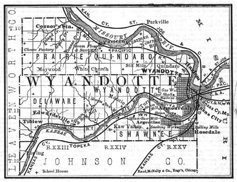 Old Wyandotte County Map Wyandotte Michigan, Wyandotte County, Satellite Internet, Lincoln County, County Map, City Pictures, Kansas City Missouri, Basement Decor, Historical Pictures