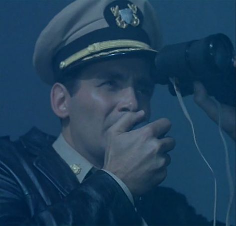 Lee Crane aboard the Seaview's flying bridge, keeping watch for Capt Gerhard Krueger's ghostly U-444 Edelweiss in The Phantom Strikes (#2.17). Irwin Allen, Pilot Episode, Keep Watching, The Phantom, Feature Film, Captain Hat, Bridge, Film