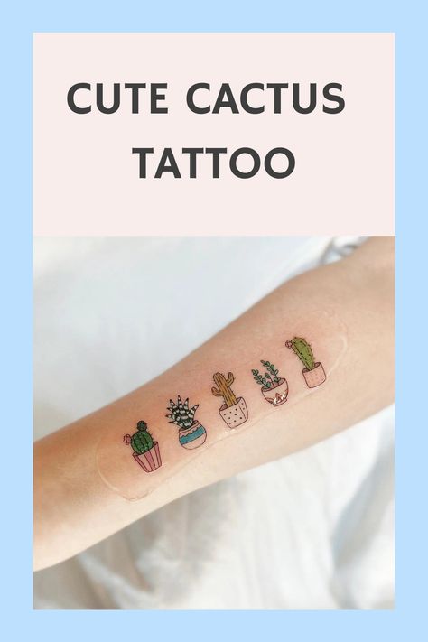 Cute Cactus Tattoo Blooming Cactus Tattoo, Cute Cactus Tattoo, Small Cactus Tattoo, Cactus Tattoo Ideas, Cool Cactus, Succulent Tattoo, Small Symbol Tattoos, November Flower, Tattoo 2024