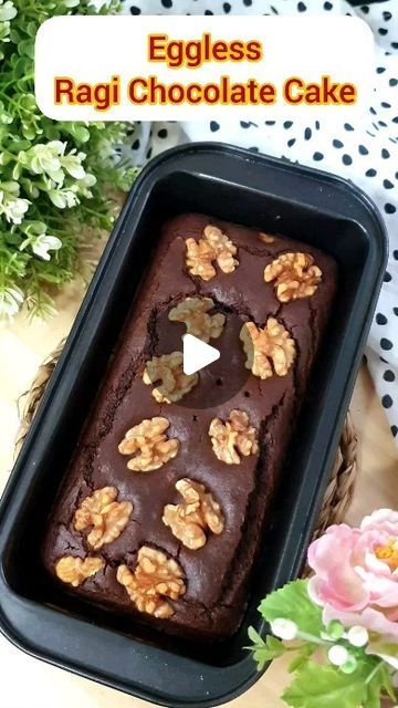 Vaidehi on Instagram: "This healthy and most delicious chocolate cake is a must try recipe...
Eggless Ragi Chocolate Cake..
A guilt free treat to satisfy your sweet cravings..
Follow along for the perfect recipe..
🥮3/4 cup Ragi flour..
🥮1/4 cup wheat flour..
🥮1/4 cup oil..
🥮Half cup yoghurt..
🥮Half cup jaggery powder..
🥮1tbsp unsweetened cocoa powder..
🥮1tsp baking powder..
🥮Half tsp baking soda..
🥮Milk as required..
🥮Vanilla essence and walnuts..
🥮Whisk oil, jaggery powder and yoghurt..
Add in Vanilla essence..
🥮Sift flour along with baking soda and baking powder..
🥮Fold the mixture and add milk as required..
🥮Throw in chopped walnuts..
🥮Transfer the batter to the cake tin and top with few walnuts..
And it's ready to bake in preheated oven at 180°C for 25-30 mins...
Follow Ragi Flour, Jaggery Powder, Finger Millet, Delicious Chocolate Cake, Millet Flour, Unsweetened Cocoa Powder, Tasty Chocolate Cake, Healthy Diet Recipes, Vanilla Essence