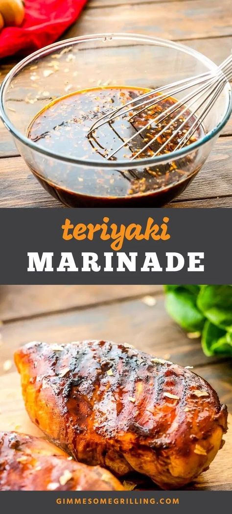 Quick and easy Teriyaki Marinade that is delicious with pork and chicken. Marinate your protein and then grill it. So much flavor! #teriyaki #marinade Teriyaki Chicken Marinade, Tenderloin Marinade, Chicken Marinate, Grilling Steak, Pork Marinade, Teriyaki Recipe, Easy Marinades, Teriyaki Marinade, Chicken Marinade Recipes