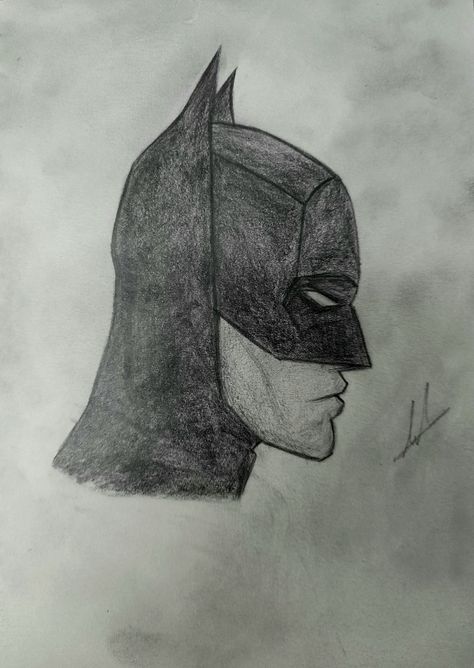 Robert Pattinson's Batman Easy Ronaldo Sketch, Batman Drawing Step By Step, Cartoon Batman Drawing Easy, Diy Batman Birthday Card, Batman Drawing Reference, How To Draw Batman Step By Step, Bat Man Drawings, Batman Doodle Art, Batman Drawing Pencil