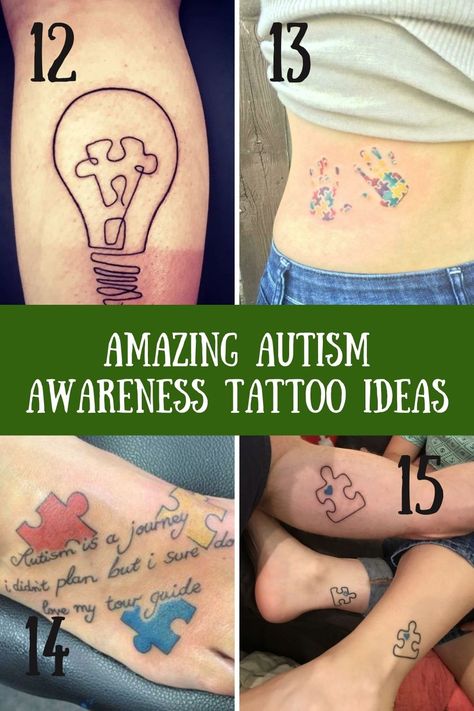 Awareness Tattoo Ideas, Adoption Symbol Tattoos, Teaching Tattoos, Adoption Tattoo, Awareness Tattoos, Teacher Tattoos, Puzzle Piece Tattoo, Underboob Tattoo Designs