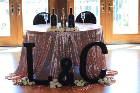 Rose Gold And Black Wedding Decor, Black And Rose Gold Wedding Dress, Black And Rose Gold Wedding Decorations, Rose Gold And Black Wedding Theme, Groomsmen Suits Black, Black Groom And Groomsmen, Rose Gold Black Wedding, Black And Rose Gold Wedding, Black Rose Gold Wedding