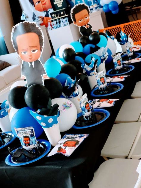 Boss Baby Shower Theme, Boss Baby Baby Shower Ideas Boy, Boss Baby Birthday Party Boy Decorations, Boss Baby 1st Birthday Boy, Boss Baby Party Ideas, Boss Baby Garland, Boss Baby Birthday Party Boy, Boss Baby 1st Birthday Boy Shirt, Bossbaby Birthday Theme