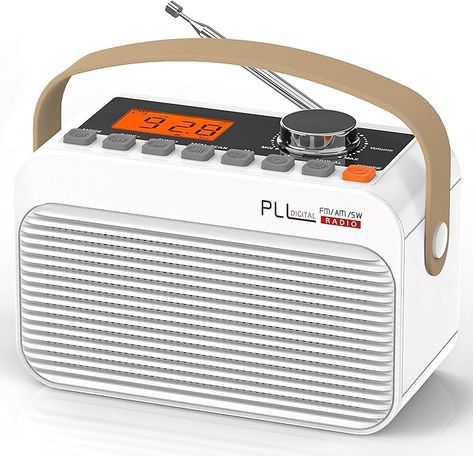 Amazon.com: Greadio AM FM Portable Radio with Bluetooth, Shortwave Transistor Radio with Best Reception,Digital LED Screen,Rechargeable Battery,White Noise,Alarm Clock, TF/USB/Headphone Jack for Home,Office,Gift : Electronics Earphone Jack, Shortwave Radio, Loud Speaker, Digital Radio, Portable Radio, Transistor Radio, Short Waves, White Noise, Fm Radio