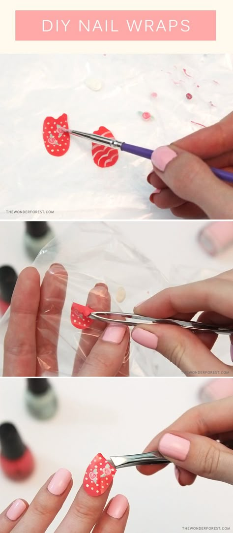 Make Your Own Nail Wraps! | Wonder Forest: Design Your Life. Nail Polish Designs, Diy Nail Art, Cute Nail Designs, Nail Art Tutorial, Jamberry, Nail Tutorials, Nail Art Diy, Nail Wraps, Love Nails