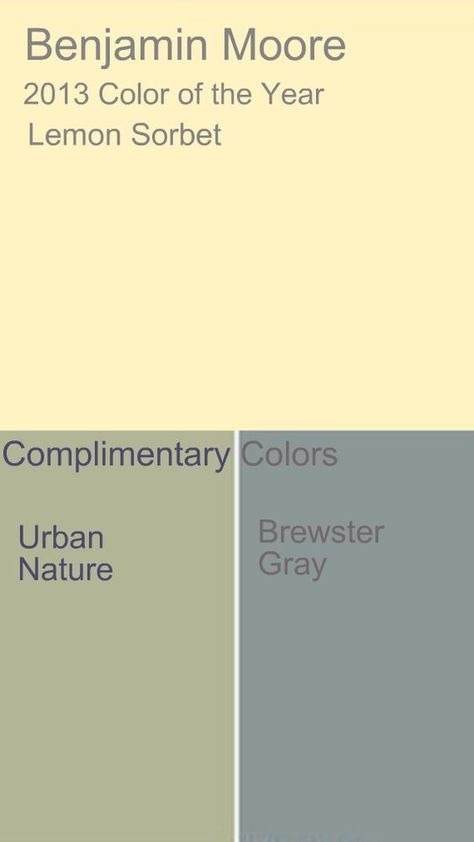 Interior Paint Colors Schemes, Lemon Sorbet, Pintura Exterior, Benjamin Moore Colors, Yellow Bedroom, Interior Painting, Interior Paint Colors, Complimentary Colors, Kitchen Paint