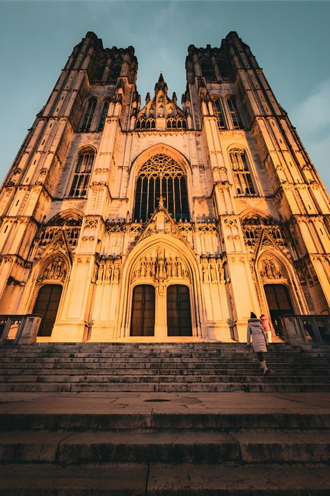 St. Michael and St. Gudula Cathedral in Brussels, Belgium European Cathedrals, European Landmarks, Belgian Architecture, Belgium Culture, Architecture Gothic, Culture Inspiration, Travel Belgium, Gothic Cathedrals, Nouveau Architecture