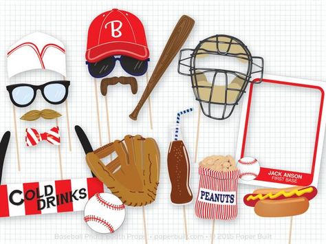 Baseball Photo Booth Props, Sports Photobooth Props, Vintage Baseball Party, Home Run, Baseball Birthday, Sports Party, Sports Birthday Ball Baseball Photo Booth, Vintage Baseball Party, Sports Party Centerpieces, Baby Shower Photo Booth Props, Baseball Theme Birthday, Baseball Theme Party, Photobooth Props, Baby Shower Photo Booth, Baseball Birthday Party