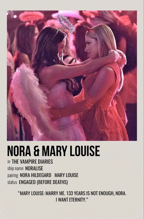 minimal polaroid relationship poster for nora & mary louise from the vampire diaries Nora And Mary Louise Aesthetic, Nora And Mary Louise Tvd, Nora Vampire Diaries, Nora And Mary Louise, Polaroid Relationship, The Vampire Diaries Nora, Teen Wolf Poster, Movie Fast And Furious, The Vampire Diaries Characters