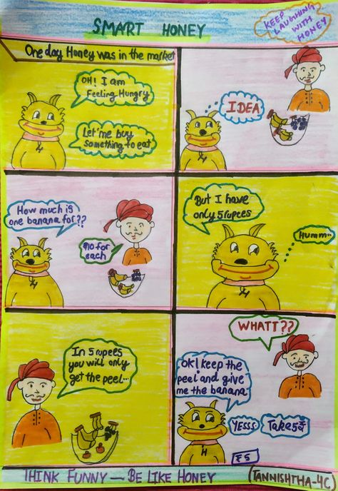 Easy comic strip for kids Easy Comic Strip Drawing, Easy Comic Strip Ideas, Funny Comic Strip Ideas, Strip Drawing Ideas, Easy Comics, Easy Comics Strips, Comic Strip Drawing, Comic Strip Ideas, Comic Strip Drawing Ideas