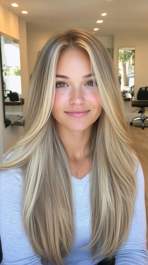 Haircut Ideas For Woman, Long Haircut With Layers Blonde, Fall Haircut For Long Hair, Cute Layers Haircuts, Long Layered Hair Thick Hair, Subtle Layered Haircut, Medium Layers On Long Hair, Haircuts For Hair Medium, Straight Haircut Ideas For Long Hair