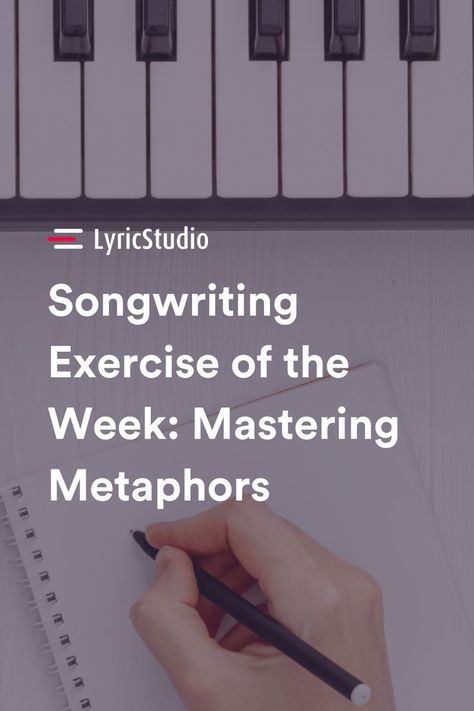 Welcome to this week's songwriting exercise: Mastering Metaphors! Let's dive in and taking your songwriting to the next level. #metaphors #songwritingexercises #songwriting Songwriting Lyrics, Writing Lyrics, Music Writing, Creative Writing, Singer Songwriter, Dive In, Logic, Next Level, Songwriting