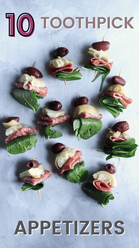 Toothpick Appetizers, Easy Make Ahead Appetizers, Basil Mozzarella, Zucchini Bites, Mozzarella Balls, Stuffed Grape Leaves, Antipasto Salad, Make Ahead Appetizers, Christmas Cocktail