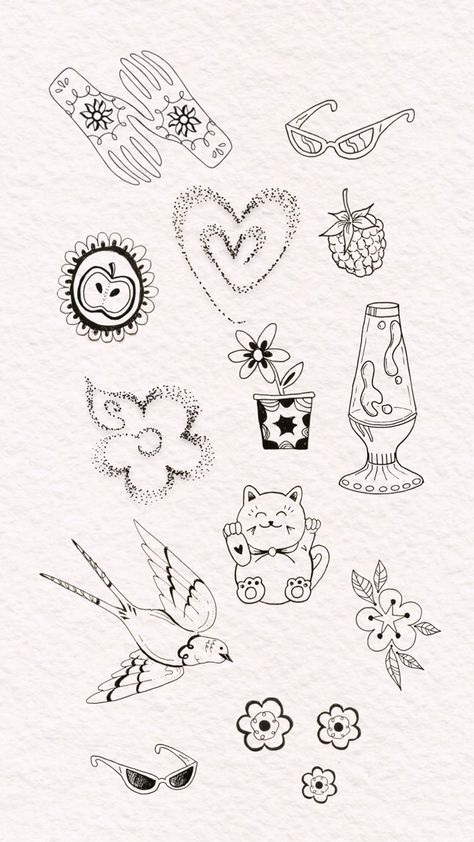 Handpoked Tattoo Ideas, Hand Drawn Tattoo Ideas, Hand Poked Tattoo Ideas, Hand Tattoo Sketch, Tattoo Charms, Tattoo Of Hands, Hand Drawn Tattoos, Mini Tattoo Ideas, Flash Tattoo Ideas