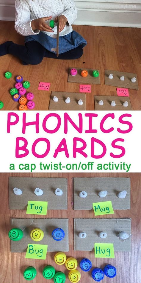 Phonics Boards – HAPPY TODDLER PLAYTIME Sensory Bins For Toddlers, Fine Motor Skills Activities, Motor Skills Activities, Squeeze Pouch, Skills Activities, Phonics Activities, Play Based Learning, Alphabet Activities, Preschool Fun