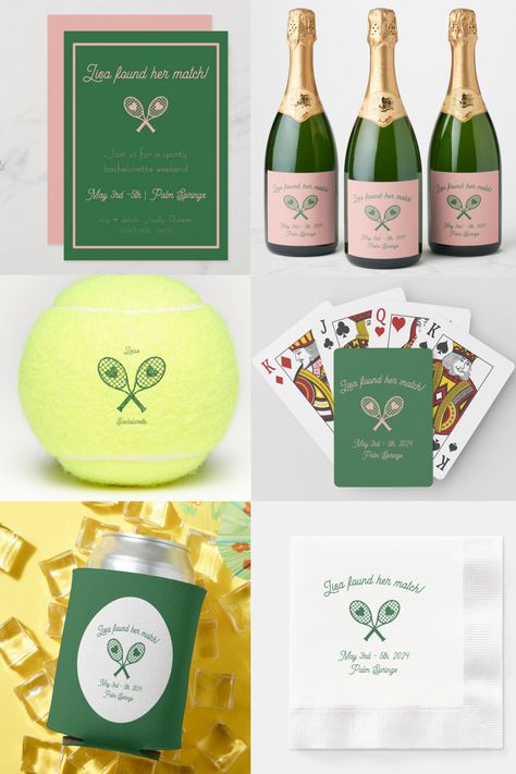 Everything you need for a tennis-themed bachelorette party or weekend! Tennis Bachelorette Party, Tennis Bachelorette, Themed Bachelorette, Bachelorette Party Themes, Sun Designs, Bachelorette Weekend, Bridal Shower Theme, Palm Springs, Bachelorette Party