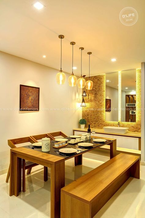 Dining table Small Dining Room Design Indian, Dining Table Indian Homes, Kitchen With Dining Area Indian, Dinning Tebal Design, Indian Dinning Room Ideas, Small Dinning Idea, Wooden Dining Table Designs Indian, Dining Area Indian, Dinning Tebal