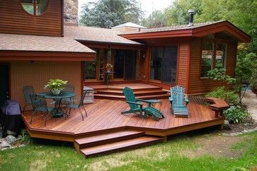 Ipe multi-level deck in Greenwich, CT - contemporary - deck ... Floating Deck Plans, Contemporary Deck, Multi Level Deck, Hardwood Decking, Floating Deck, Patio Deck Designs, Wooden Deck, Deck Designs Backyard, Deck With Pergola