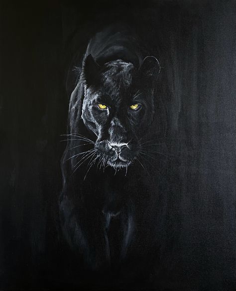 Black panther painting, wall art Black Panther Painting Easy, Black Panther Painting, Depth Painting, Panther Painting, Instagram Page, Black Panther, Paintings For Sale, Dm Me, Panther