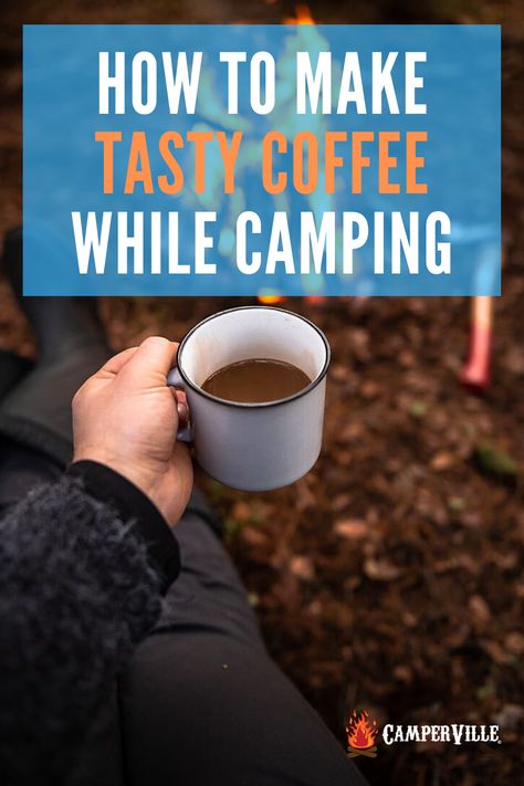 As an avid camper, there are many things I’ve learned to forgo in the outdoors: air-conditioning, regular showers, laundry. But there’s one thing I’d rather not do without—my morning coffee. If you're wondering how to make coffee while camping, read our post! We go over the 5 BEST ways to make camp coffee. #campcoffee #campingcoffee #campfirecoffee Coffee While Camping, Camp Coffee, Campfire Coffee, Egg Coffee, Camping Kitchen, Make Coffee, Camping Coffee, Coffee Recipe, Camp Kitchen