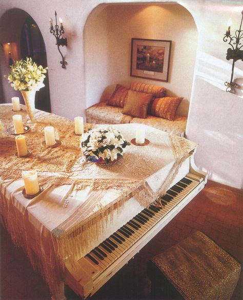 in style march 2002 Witch Apartment, Stevie Nick, Paradise Valley Arizona, Stephanie Lynn, Old Pianos, Stevie Nicks Fleetwood Mac, Piano Room, Celebrity Homes, White Office