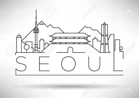 Seoul Apartment, Seoul Map, Seoul Skyline, Seoul Photography, Skyline Drawing, Seoul City, Korea Wallpaper, Seoul Travel, City Drawing