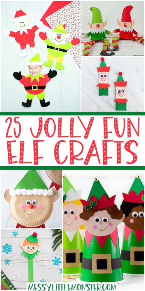 Cute and Easy Elf Crafts for Kids Elf Craft Ideas, Elf Kids Craft, Elf Craft Preschool, Elf Activities For Toddlers, Elf Preschool Craft, Christmas Elf Craft, Elf Yourself Craft Template Printable, Elf Craft For Toddlers, Elf Crafts For Preschoolers