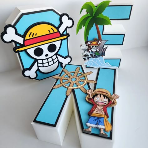 One Piece Pinata, One Piece First Birthday, One Piece Anime Party Decorations, One Piece Diy Crafts, One Piece Party Theme, One Piece Gift Ideas, One Piece Birthday Theme Party Ideas, One Piece Decor, One Piece Letter