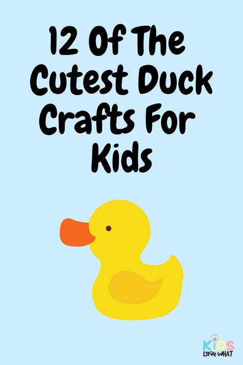 For all the duck lovers out there, these 12 duck crafts will absolutely melt your heart! We have compiled the cutest crafts that'll keep the kids busy for hours! Make Way For Ducklings Craft, Duck Art And Craft, Toddler Duck Craft, Ducks Crafts Preschool, Rubber Duck Crafts For Kids, Rubber Duck Craft Ideas, Duck Crafts Preschool, Duck Craft For Preschool, Duck Preschool Craft