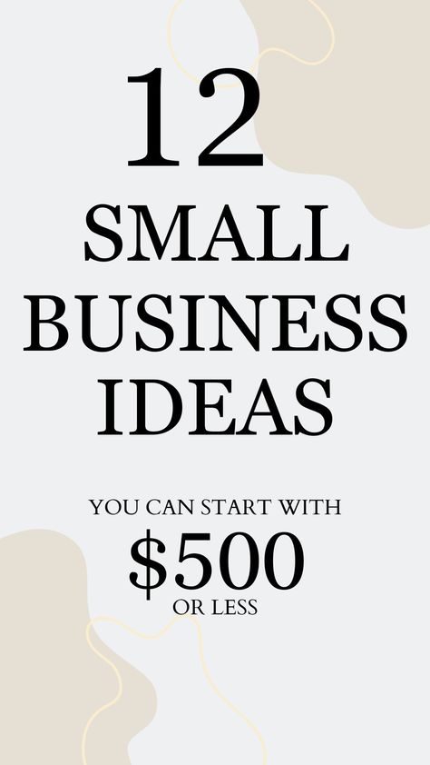 Starting a business with just $500 or less? Yes, it's possible, and this post is all about that! We've rounded up 12 business ideas that you can kick-start with a small budget. From online businesses that need minimal start-up costs to simple service-based ventures you can run from home, we've got a variety of options. These ideas are perfect for those looking to dip their toes into entrepreneurship without a huge financial commitment. Small Start Up Business Ideas, Easy Side Business Ideas, Small Business Flyer Ideas, Easy Start Up Business Ideas, Girl Business Ideas, Small Business Start Up Budget, Start A Business With No Money, Low Start Up Cost Business Ideas, Easiest Business To Start