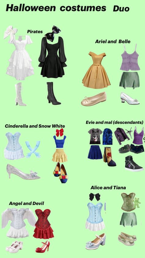 It’s that time of year people top off your Halloween with these cute costume combo’s for you and your bestie Besties Halloween Costumes, Pretty Halloween Costumes, Duo Halloween Costumes, Angel And Devil, Cute Costumes, Pumpkin Carving, Halloween Costumes, Daisy, Halloween