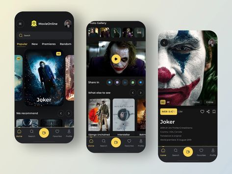 Mobile App for Movies Creative App Design, Film App, Ios App Design, Movie App, Mobile App Ui, App Logo, App Ui Design, Streaming Tv, Mobile Ui